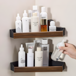 Metal & Wooden Corner Shelf